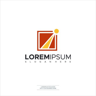 Harf I Yol Tasarımı Logo Şablonu