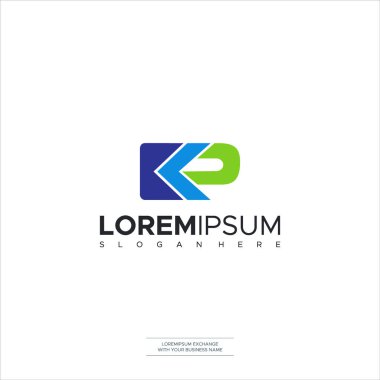 Kkp harf logo resim vektörü tasarımı İlk Kp