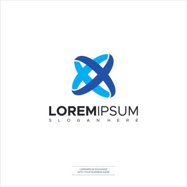 Xx Harf İletişim Logosu Tasarım Şablonu Elemanı