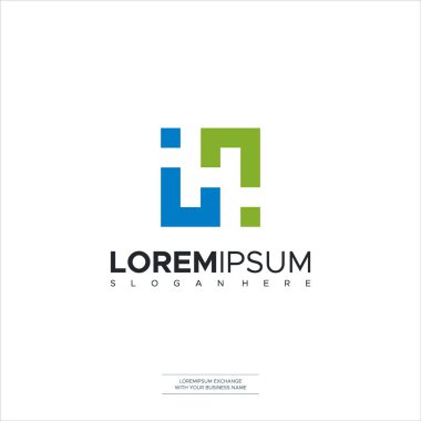 İlk Harf Logosu Ihi Ih H Logo Şablonu