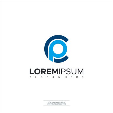 CP P Çemberi Logo Tasarımı Minimum Simgesi Harfi