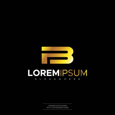 Initial Letter FB BF F B Concept for Business Company