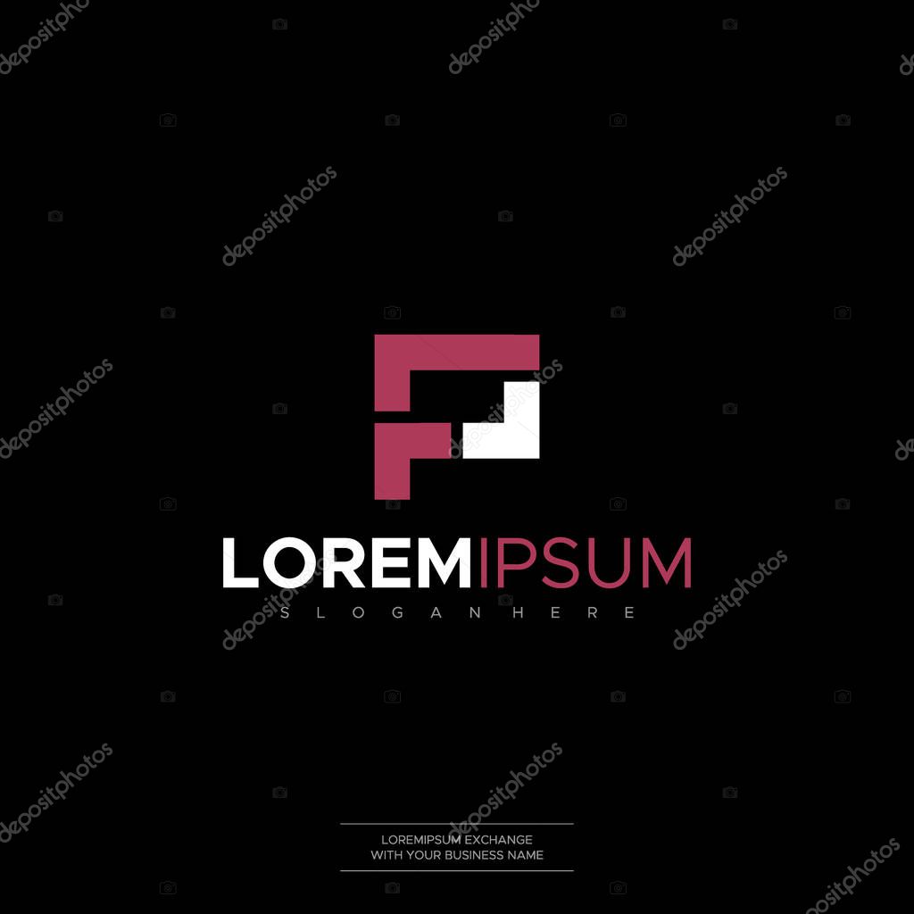 Initial based clean and minimal Logo. FP PF P F letter creative monogram icon symbol. Universal elegant luxury alphabet vector creative design Concept
