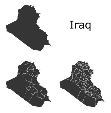 Bölgesel bölünmüş Irak haritası