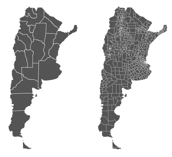 Argentina mapa com divisão regional — Vetor de Stock