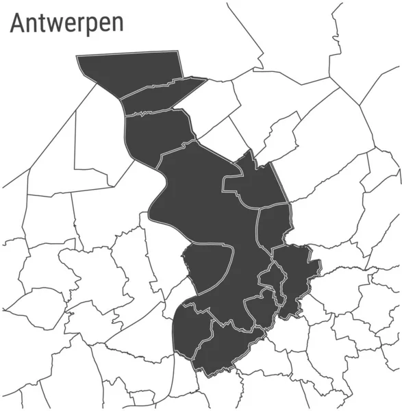 Antwerpen Mapストックベクター ロイヤリティフリーantwerpen Mapイラスト Depositphotos