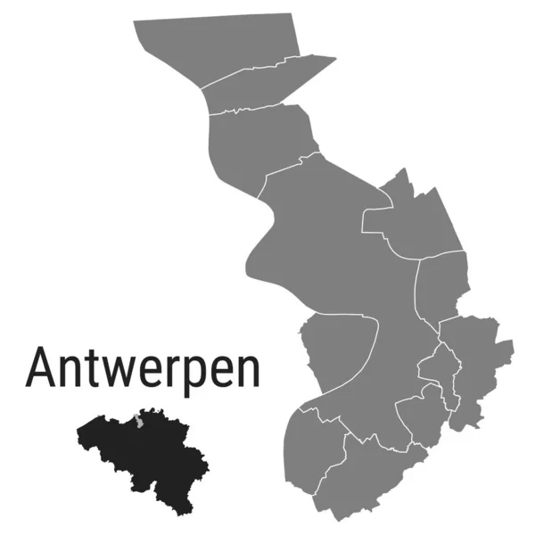 Antwerpen Mapストックベクター ロイヤリティフリーantwerpen Mapイラスト Depositphotos