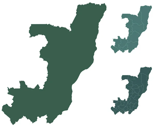 刚果共和国的地图列出了带有行政边界 黑白省份的矢量 Infographic Design Template Map — 图库矢量图片