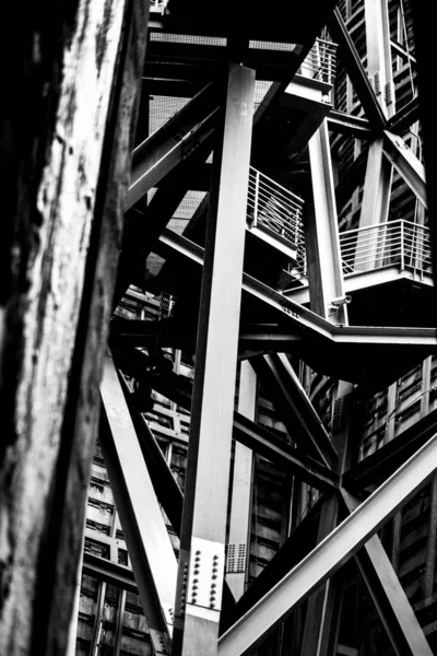 Metal mimari çelik bina soyut endüstriyel yapı