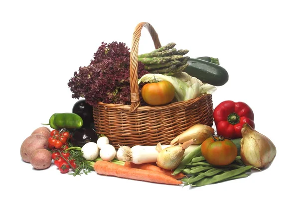 cesto de frutas y verduras