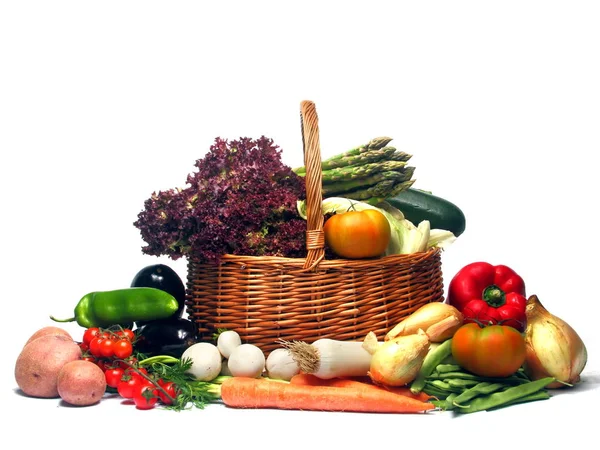 cesto de frutas y verduras