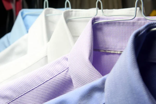 Ironed Shirts Dry Cleaning Hanger — Stock Photo, Image