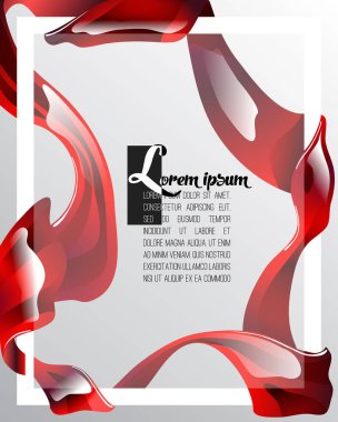 Vektör şablon kartı parlak şeritler. Cam malzeme stili.