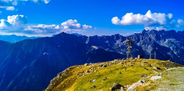 Mont Blanc Een Kristallijn Massief Met Een Hoogte Van 4810 — Stockfoto