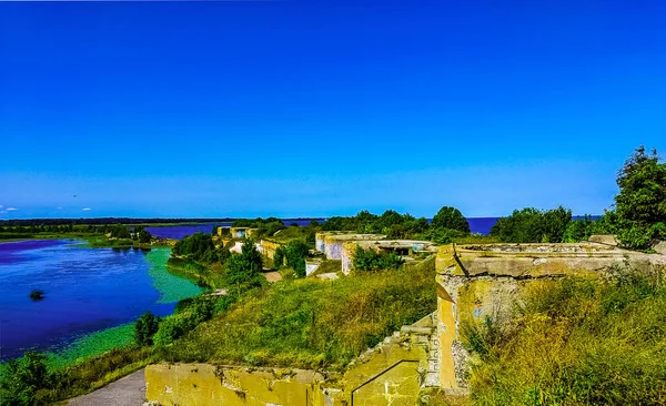 Στο Νησί Κότλιν Μπαταρία North Φρούριο 1Ου Βορρά Πόλη Αγία — Φωτογραφία Αρχείου