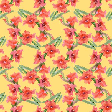 suluboya yaz çiçek açan çiçekler 