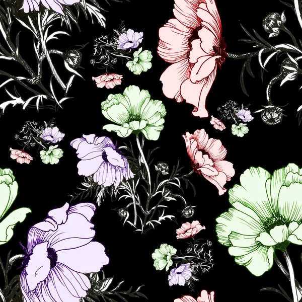 Schöne Aquarellblumen — Stockfoto