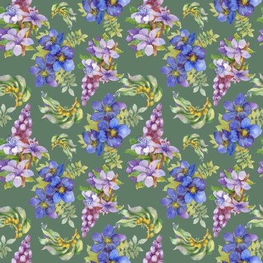 Yaz aylarında Bahçe çiçek deseni