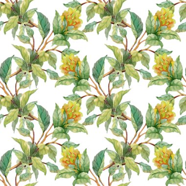 Sarı çiçekli desen