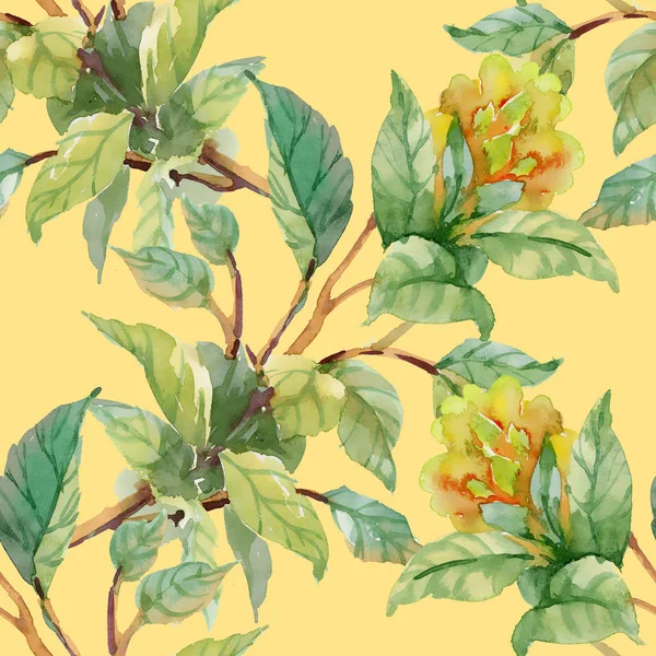 Wzór z żółtymi kwiatami — Zdjęcie stockowe