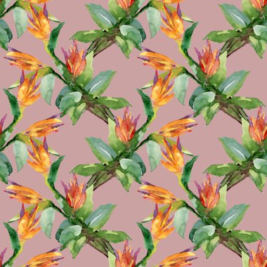 turuncu çiçekli desen