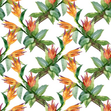 turuncu çiçekli desen