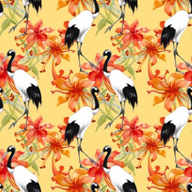 Çiçek ve leylek ile Seamless Modeli