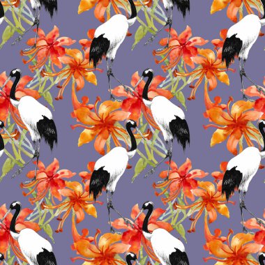 Çiçek ve leylek ile Seamless Modeli