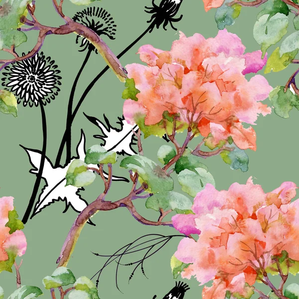 Çiçeksiz suluboya desen