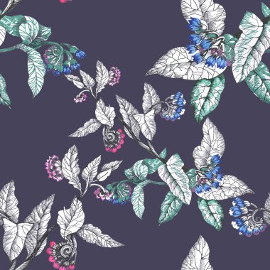 Çiçeksiz suluboya desen