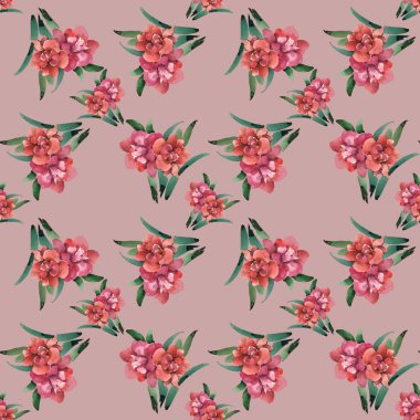 Suluboya çiçek el çekilmiş 