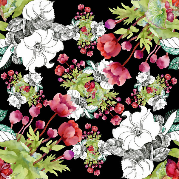 Floral ornament pattern