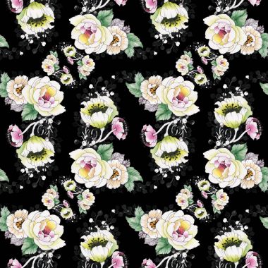 Peonies ile parlak arka plan