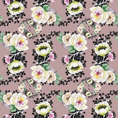 Peonies ile parlak arka plan