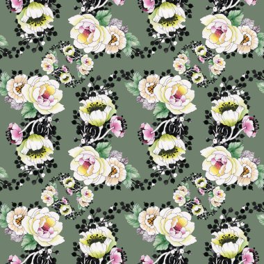 Peonies ile parlak arka plan