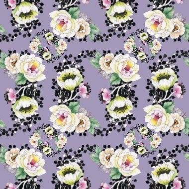 Peonies ile parlak arka plan