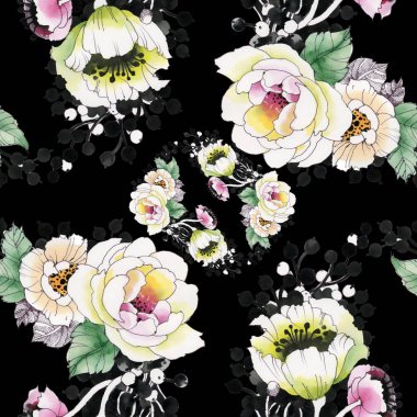 Peonies ile parlak arka plan