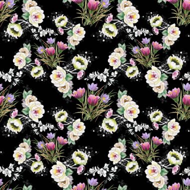 arka plan peonies ve peri masalı rüya otu ile