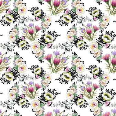 arka plan peonies ve peri masalı rüya otu ile