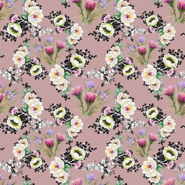 arka plan peonies ve peri masalı rüya otu ile