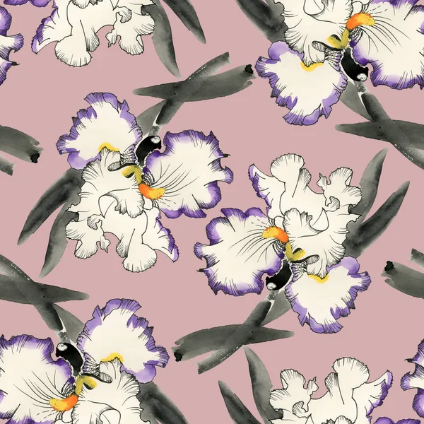 Iris flower background — Stock Photo, Image