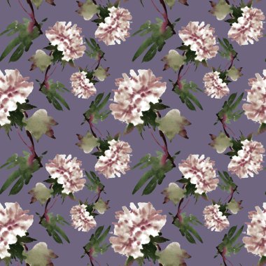  çiçekli suluboya doku