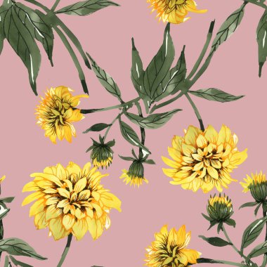 sarı çiçekler ve yapraklar