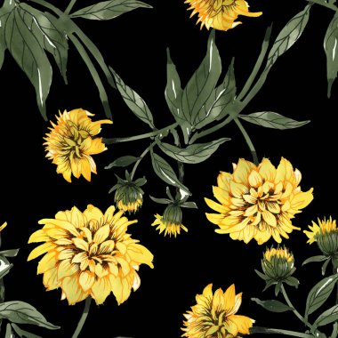 sarı çiçekler ve yapraklar