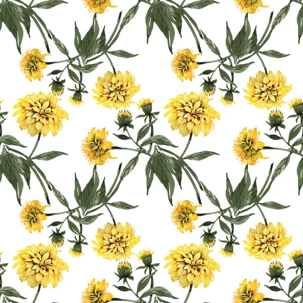 sarı çiçekler ve yapraklar