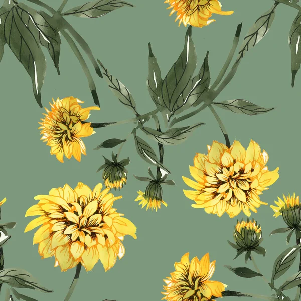 sarı çiçekler ve yapraklar