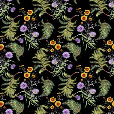 Çizilmiş yaz çiçekler teslim