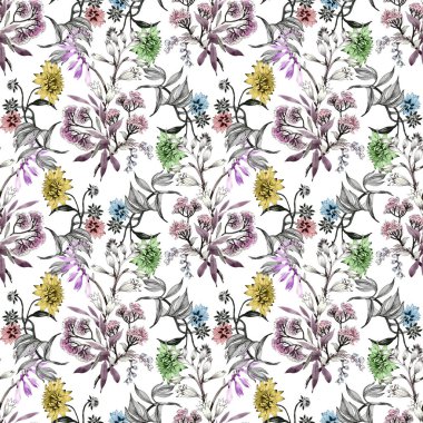 Çizilmiş yaz çiçekler teslim