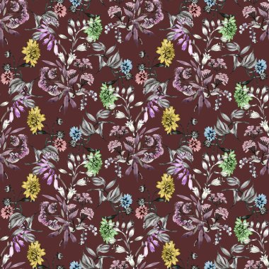 Çizilmiş yaz çiçekler teslim