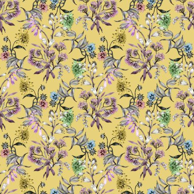 Çizilmiş yaz çiçekler teslim